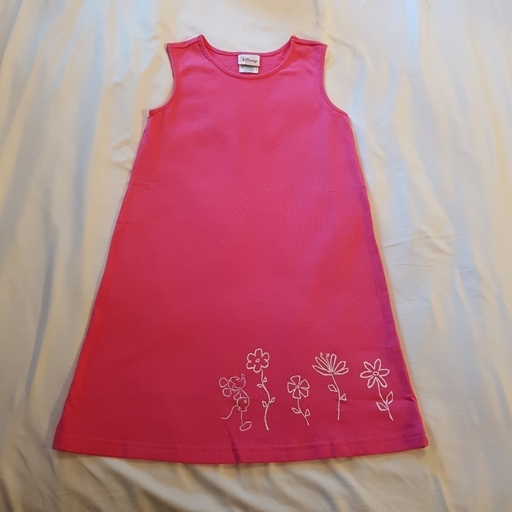 Disney Store girls size Small or 5 5/6 Pink tank dress EUC